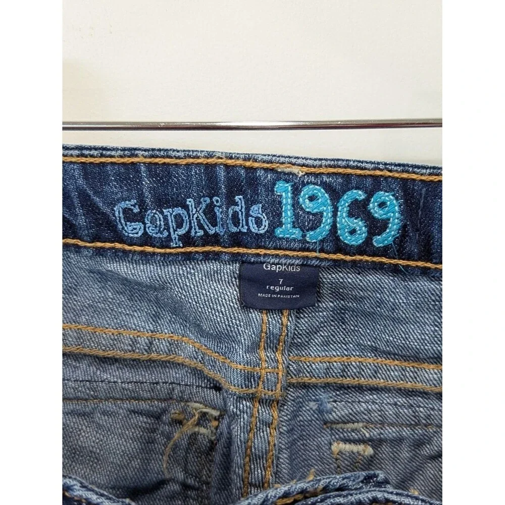 Gap Kids Denim Jeans Medium Wash Bootcut Back To School 100% Cotton Girls Size 7